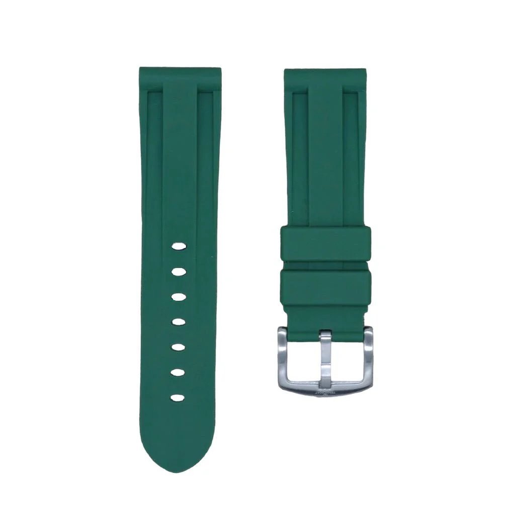Tempomat 22mm Olive Green Rubber Strap BreitlingTudorPaneraiTag RolexSeiko